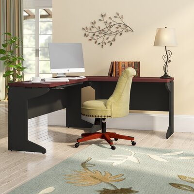 Hythe Reversible L Shape Corner Desk Comm Office Finish Cherry Gray