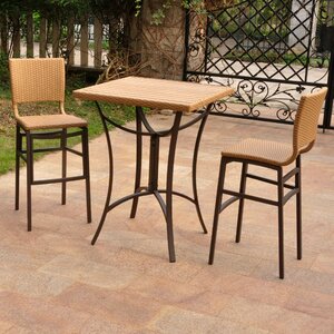 Katzer 3 Piece Bar Height Dining Set