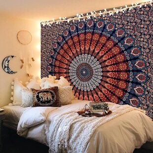 Queen Size Bed Sheet Cotton Tapestry Handmade Bohemian Wall Hanging Living Room 