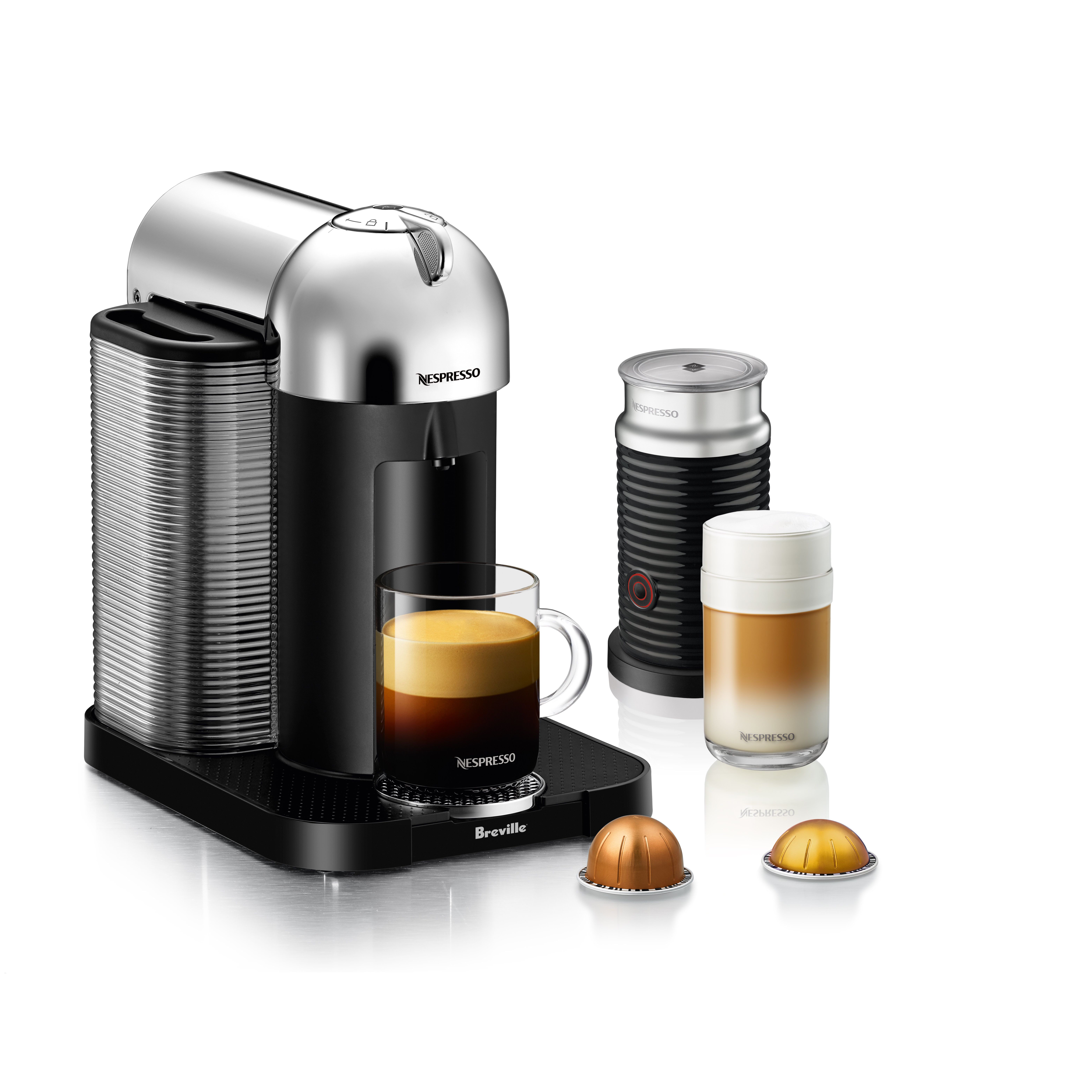 Nespresso Vertuoplus Deluxe Coffee And Espresso Machine Bundle With Aeroccino Milk Frother By Breville Silver Kitchen Dining Single Serve Brewers Eudirect78 Eu