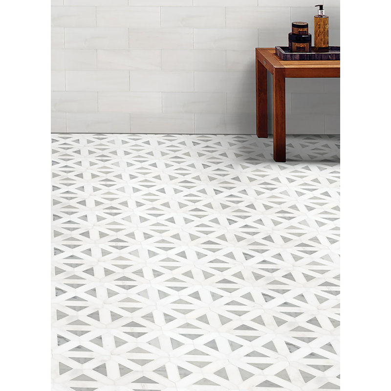 Msi Bianco Dolomite Marble Grid Mosaic Wall Floor Tile Reviews Wayfair