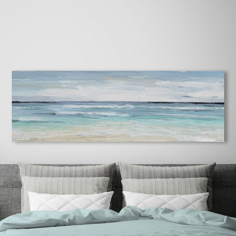Beach On by Marmont Hill - Wrapped Canvas Print Size: 20" H x 60" W