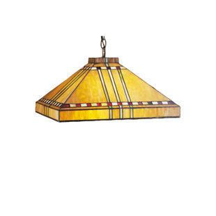 Go to store & view more images Meyda Tiffany Mission Arts and Crafts Stickley Prairie Corn 4-Light Pool Table Light