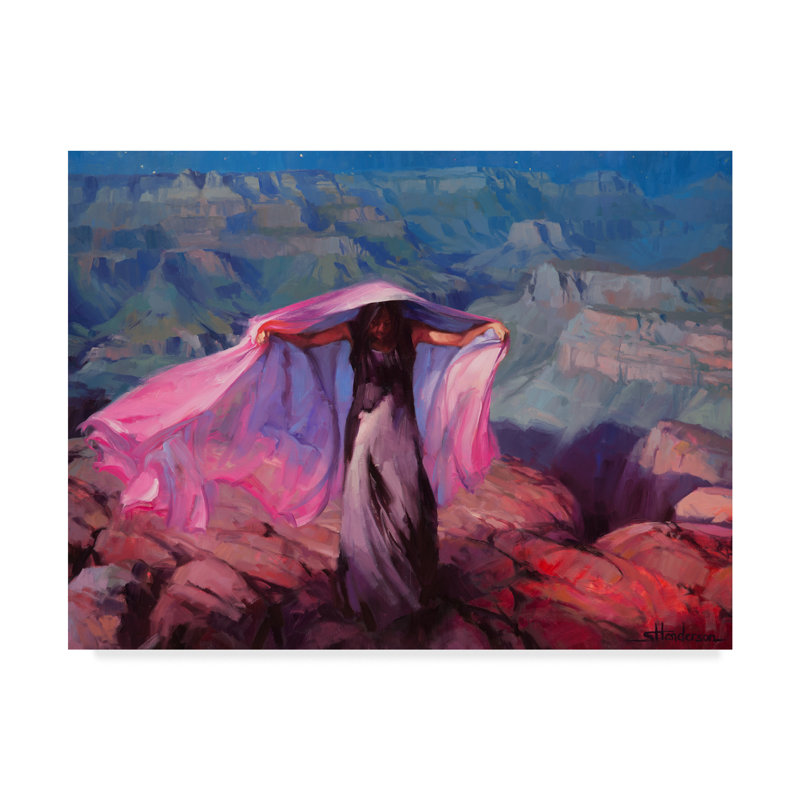 Trademark Art She Danced By The Moon Acrylic Painting Print On