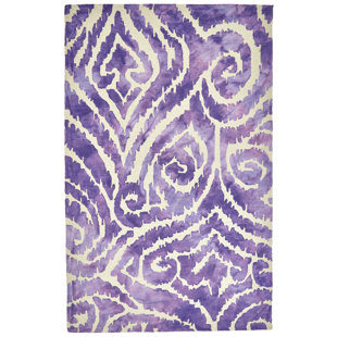 Emmeline Hand-Tufted Violet Indoor/Outdoor Area Rug Ebern Designs Fashion and beautiful backpack
