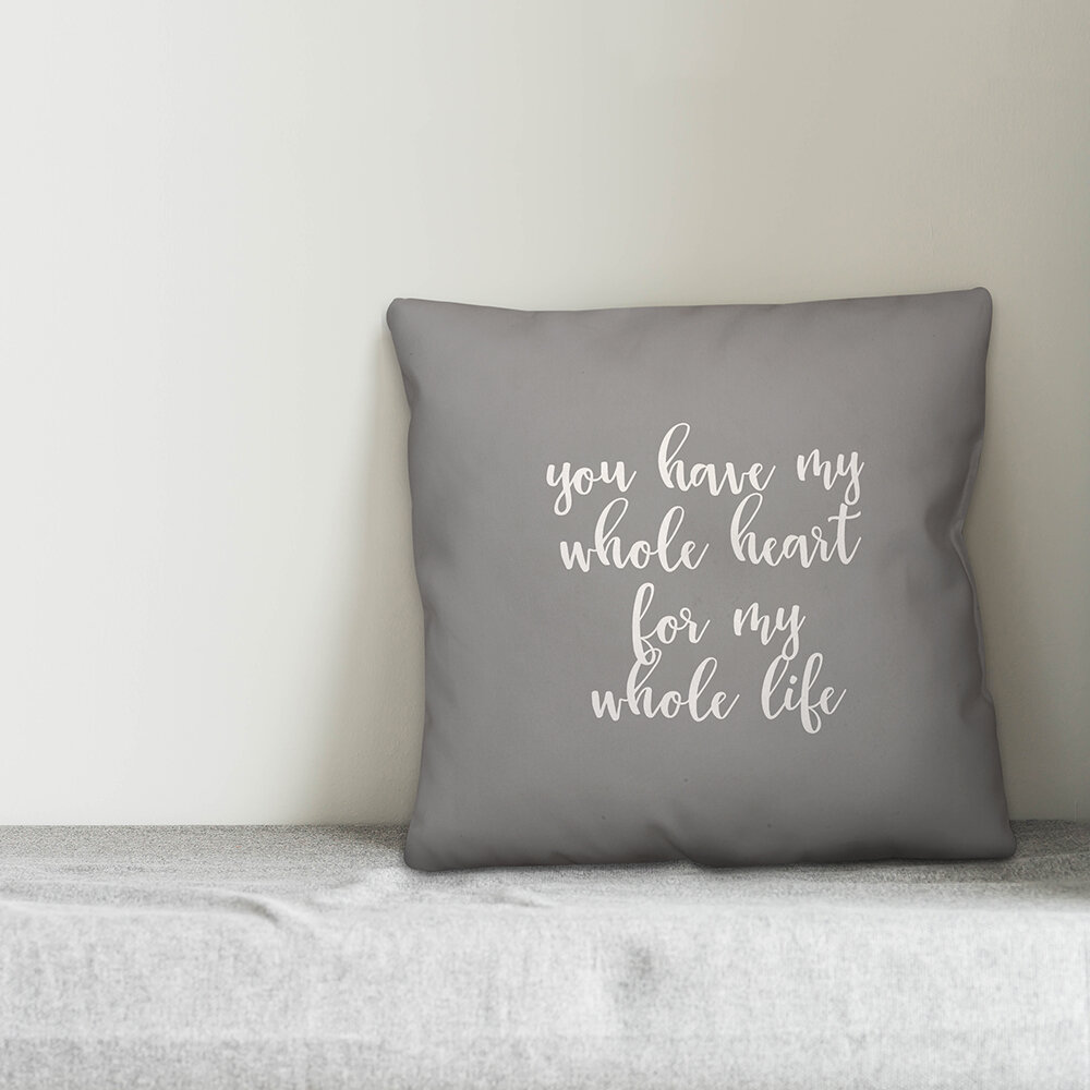 Heart Message ® Pillow With Motif I Like You