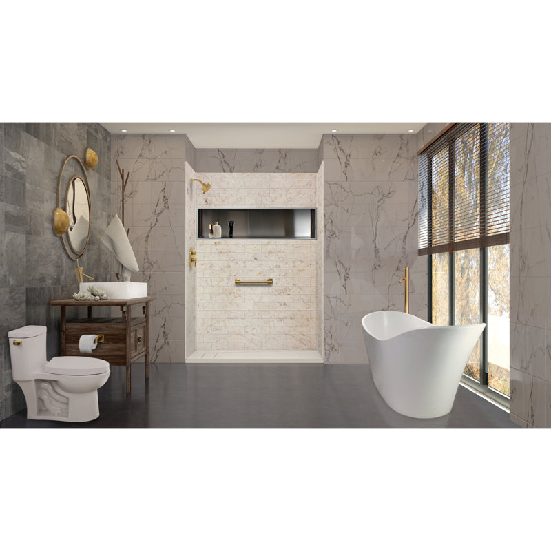 Transolid Saramar 96 X 60 X 36 Three Panel Shower Wall Wayfair