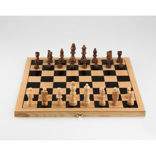 Wooden Chess Pieces 9.4" Combination Chess Checkers,Backgammon Game Set 