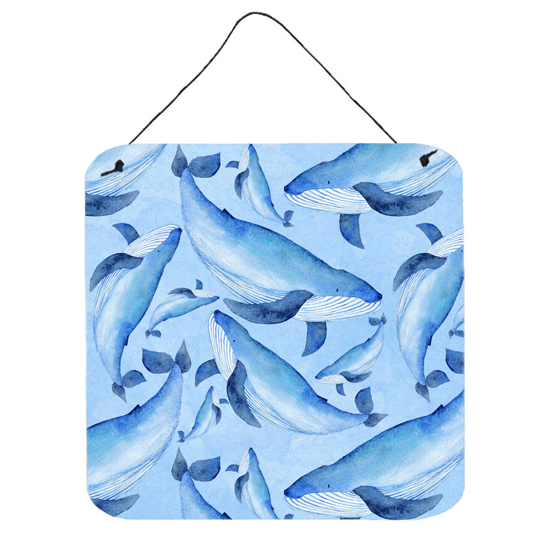 East Urban Home Watercolor Nautical Whales Wall Decor Wayfair