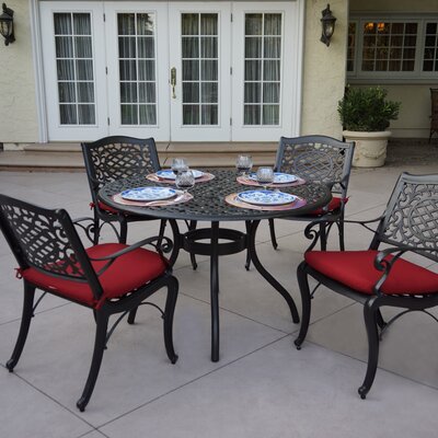 Astoria Grand Appleby 5 Piece Dining Set with Cushions