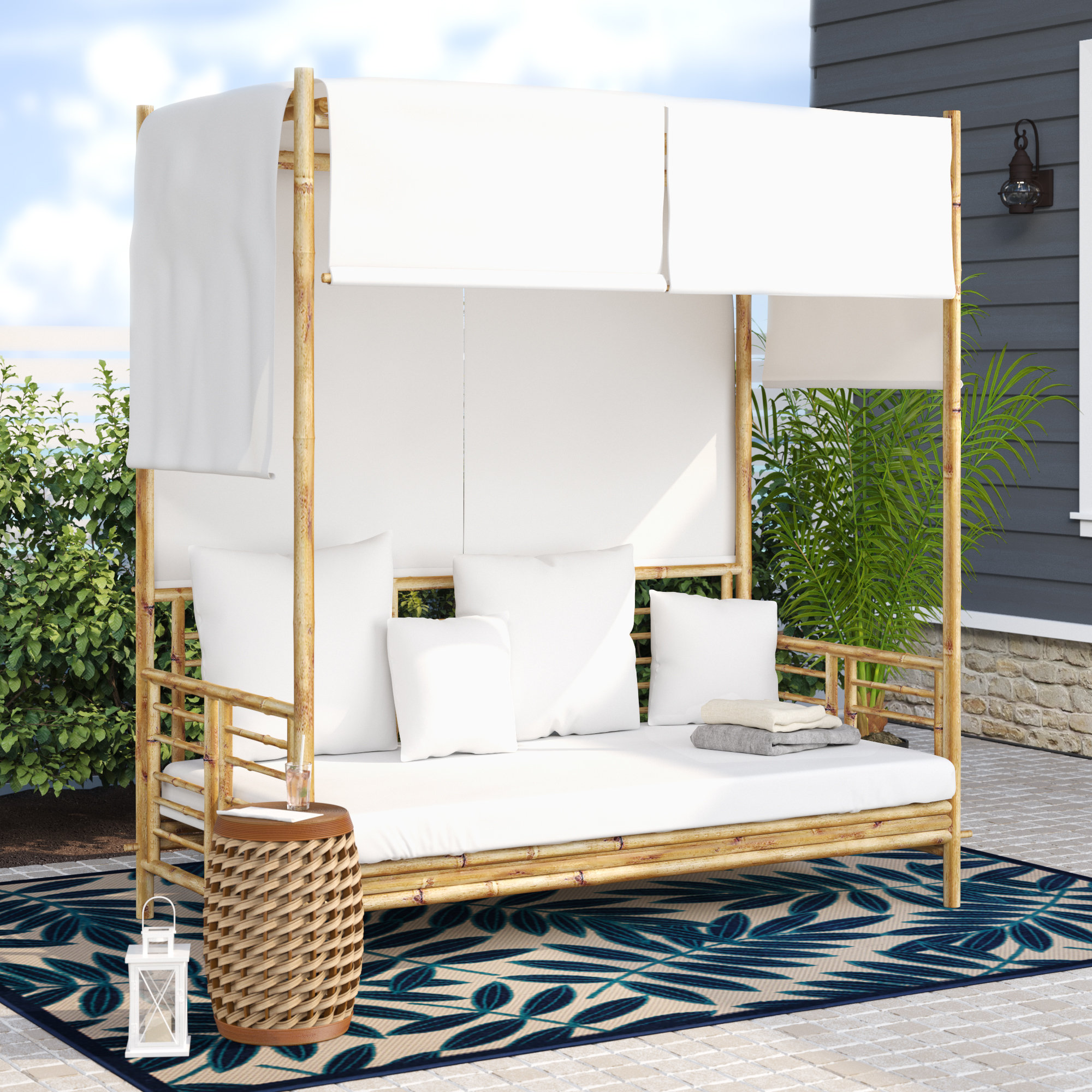 Beachcrest Home Aubrie Patio Daybed With Cushions Reviews Wayfair