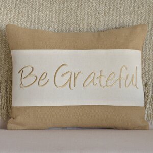 Be Grateful Lumbar Pillow