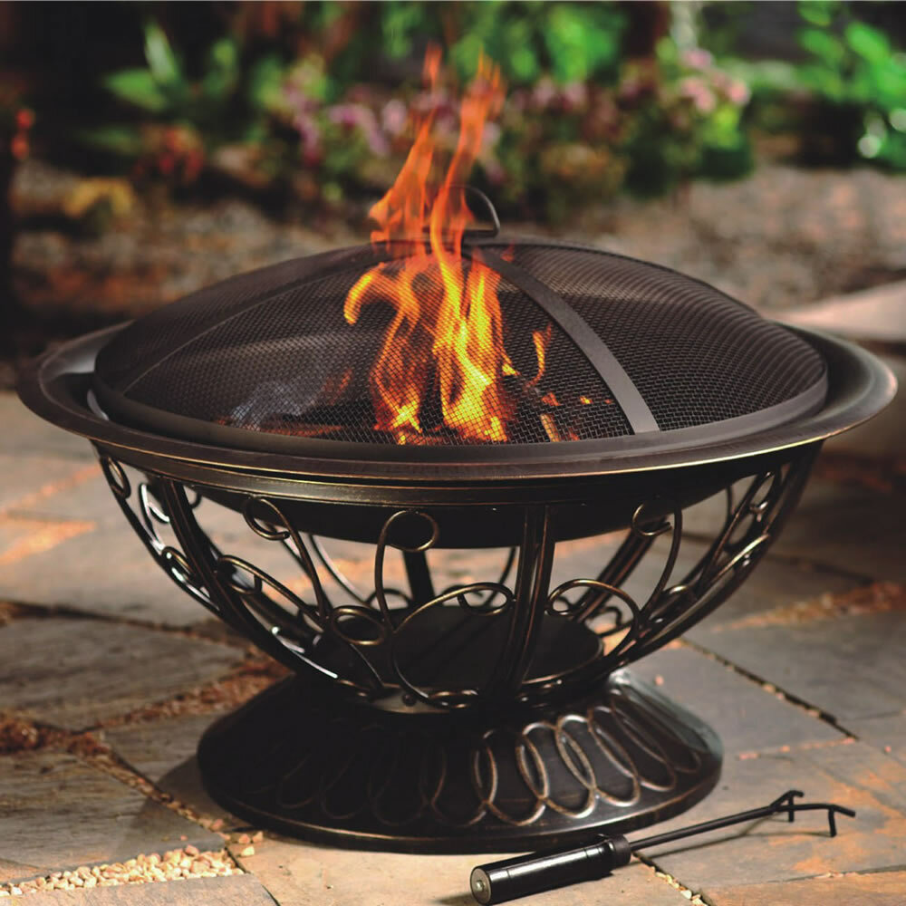 Cobraco Aegean Steel Wood Burning Fire Pit Reviews Wayfair