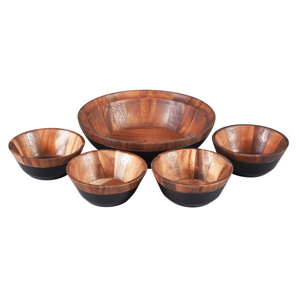 Wooden Salad Bowl With Stand Wayfair
