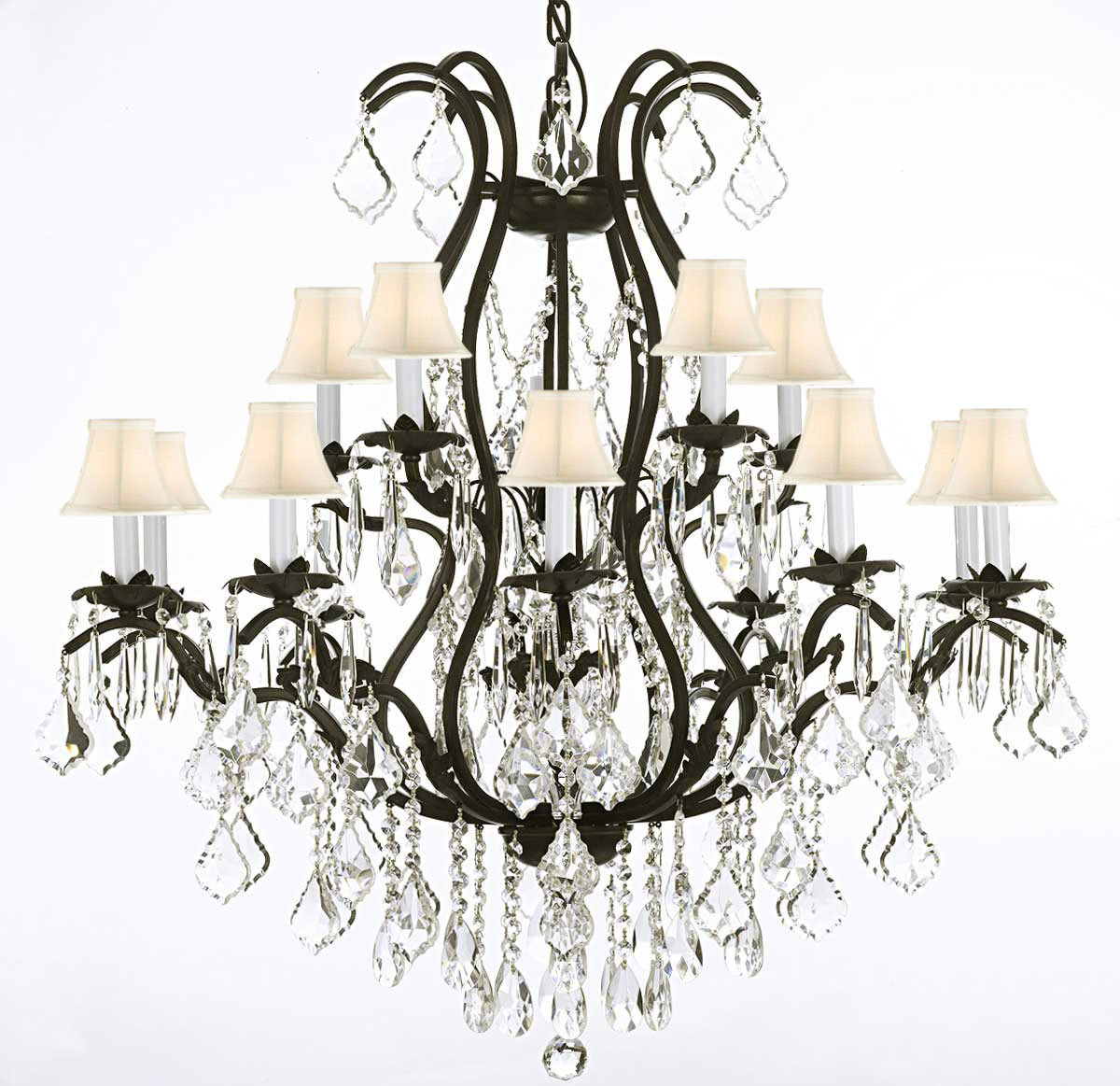 Astoria Grand Alvan 15 Light Shaded Tiered Chandelier Wayfair