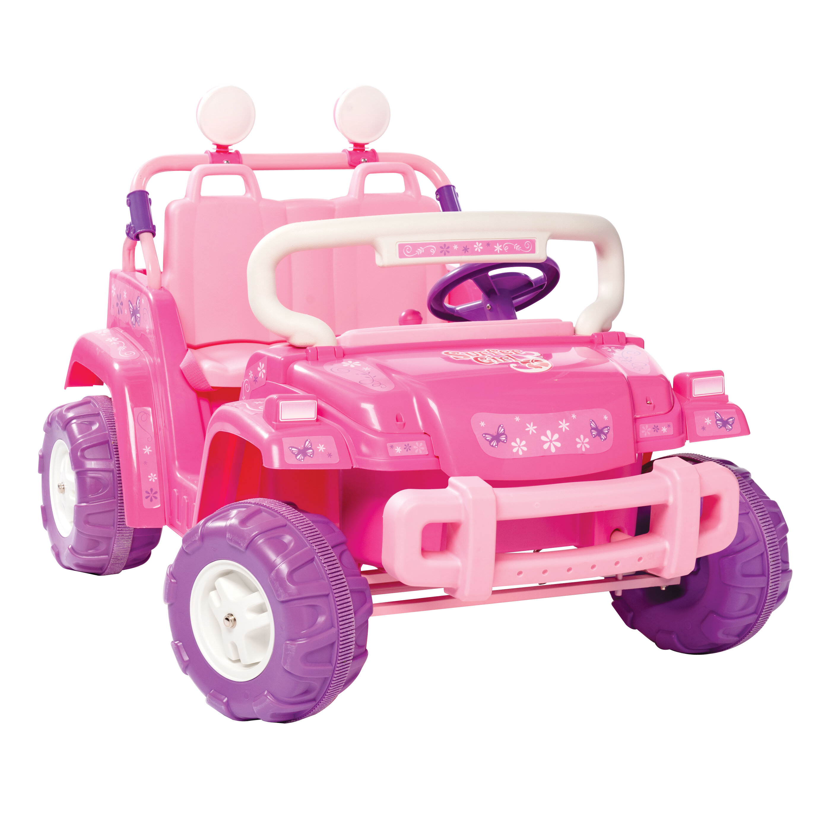 pink motorized jeep