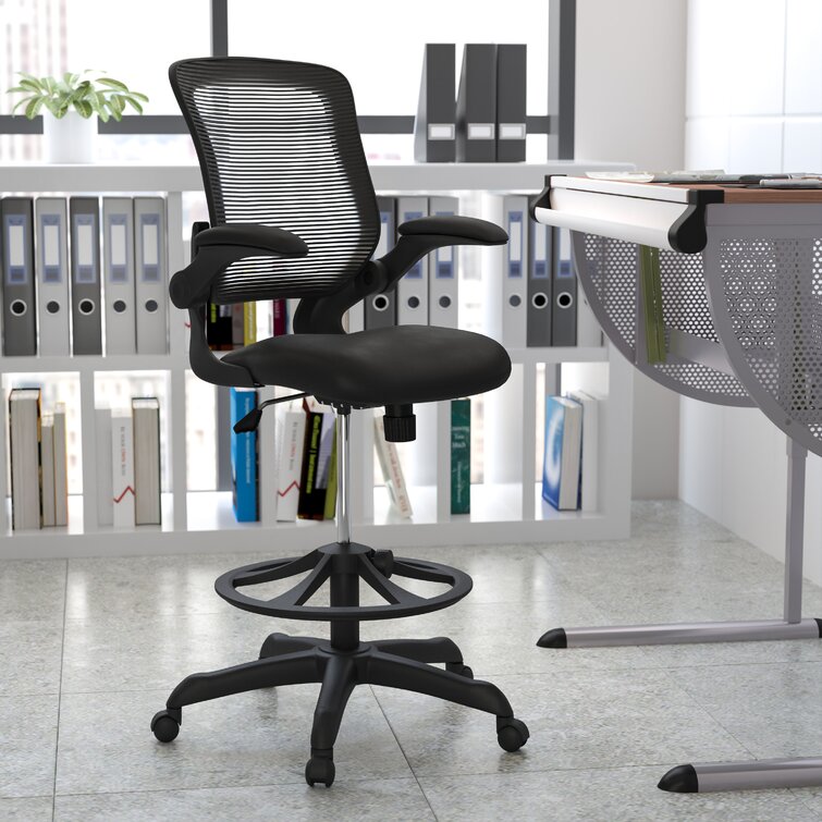 Ergonomic Mesh Task Drafting Chair with Lumbar Support Office Chair 