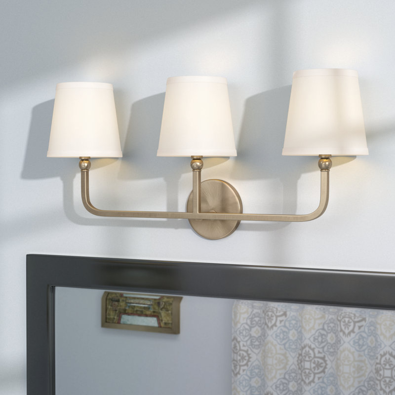 Climsland Dimmable Vanity Light Finish: Aged Brass, Number of Lights: 3