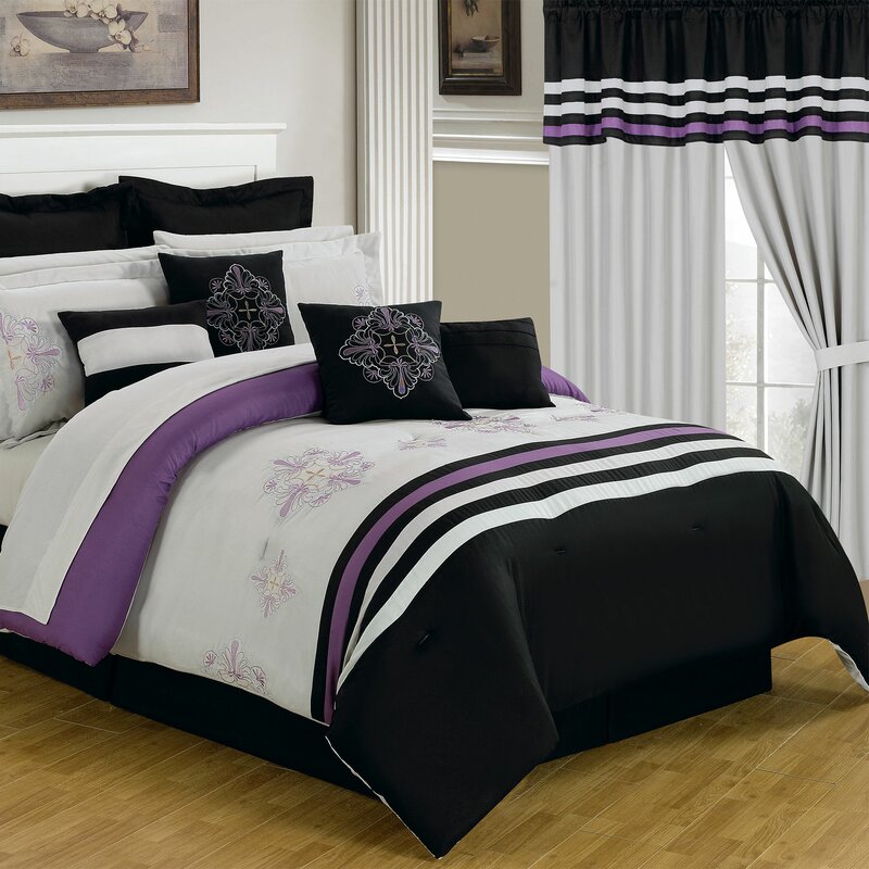 lavish home rachel 24 piece comforter set & reviews | wayfair.ca