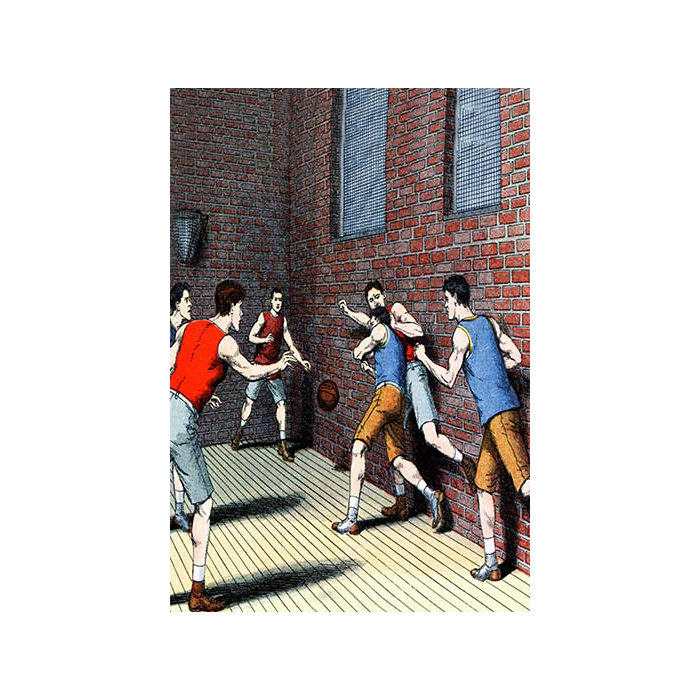Buyenlarge Getting Physical On The Basketball Court Painting Print