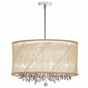 Deston 8-Light Fabric Shade Drum Chandelier