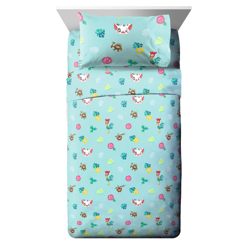 Fingerlings Disney Moana Flower Power Reversible Comforter Set