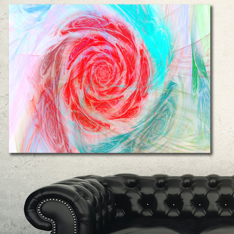 Ebern Designs Mysterious Abstract Rose Painting Print On Wrapped