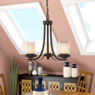 Go to store & view more images Cheyne 3-Light Shaded Chandelier by World Menagerie