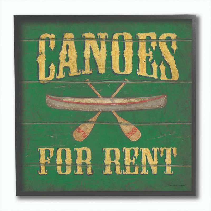 Millwood Pines Canoes For Rent Country Home Word Painting
