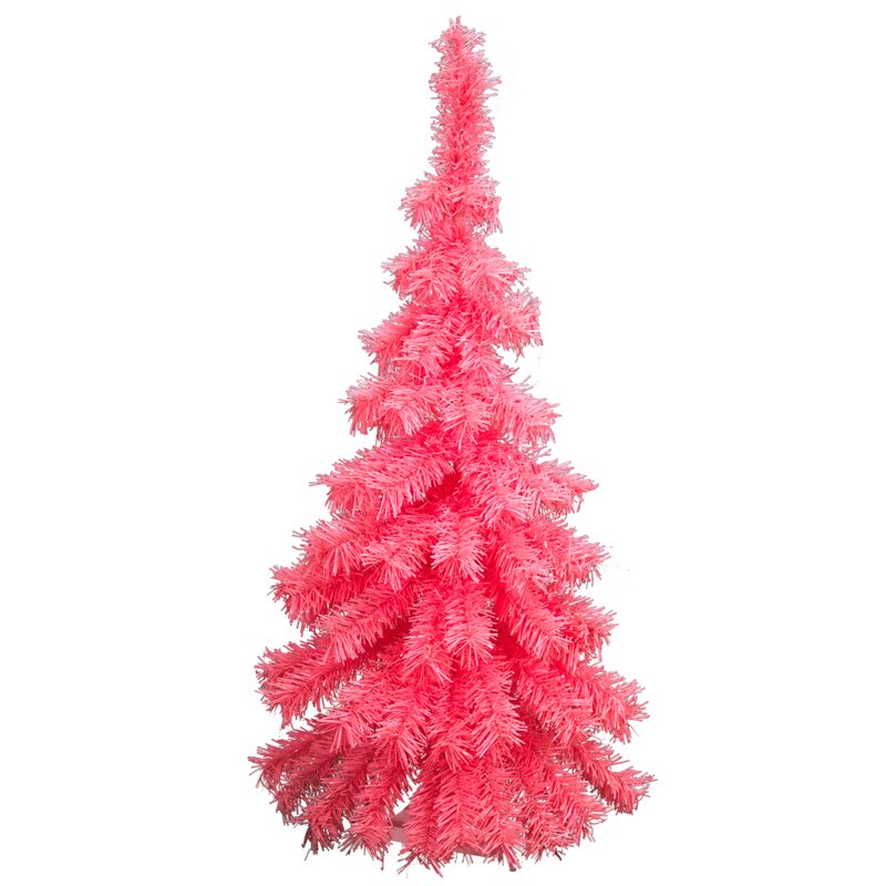 The Holiday Aisle® 3' Pink Artificial Christmas Tree | Wayfair