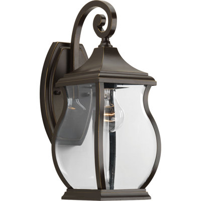 Abraham Oil Rubbed Bronze 14.75" H Beveled Glass Outdoor Wall Lantern