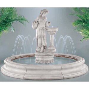 Figurine Concrete Angella in Toscana Pool Fountain