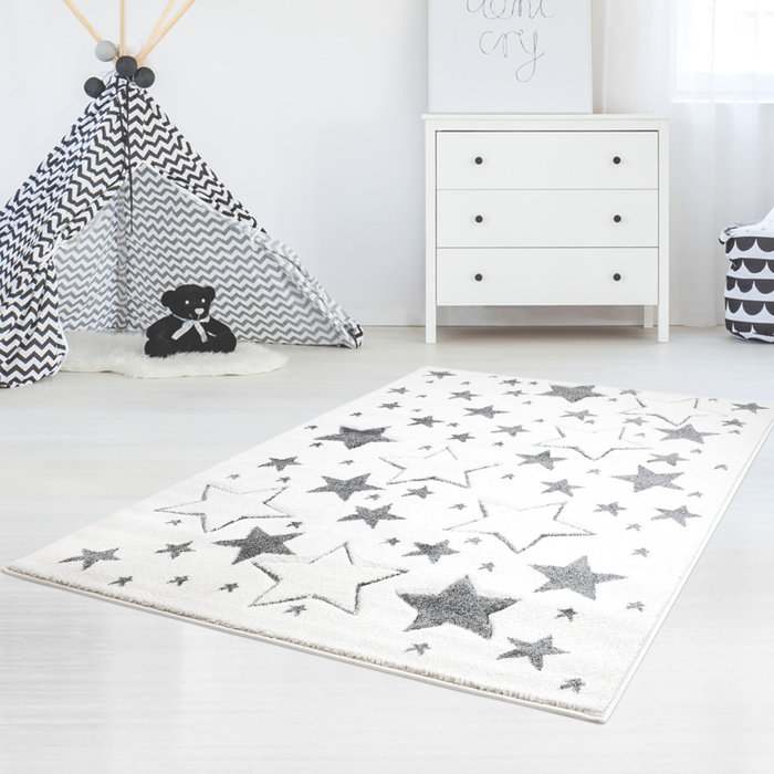 Stars White Grey Rug Stars White Grey Rug