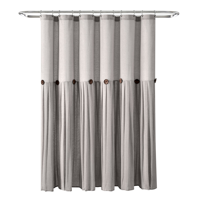 Beckham Single Shower Curtain Color: Gray, Size: 72" W x 72" L