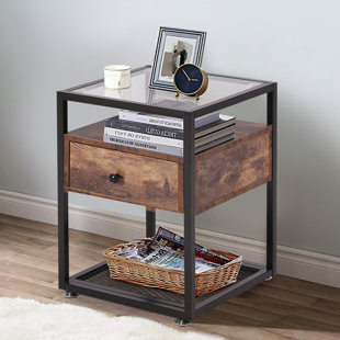 Tempered Glass Night Stand Wayfair