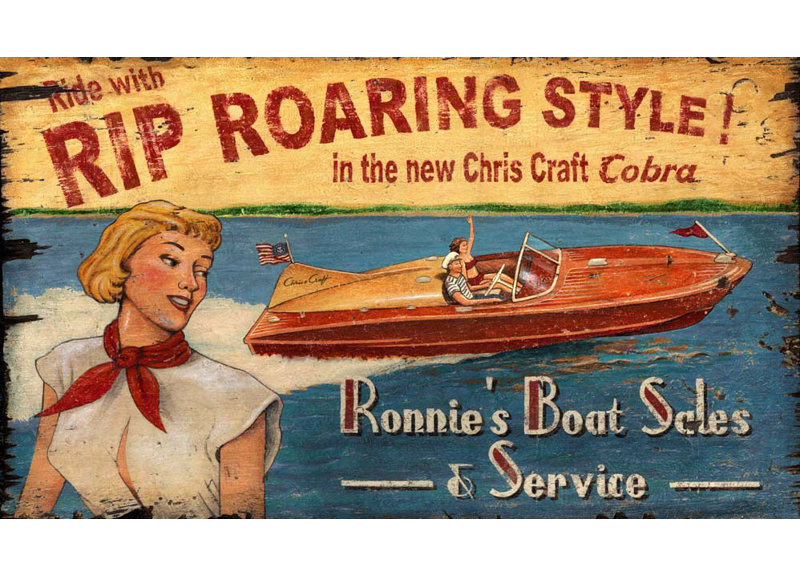 Highland Dunes Chris Craft Vintage Advertisement Plaque Reviews Wayfair