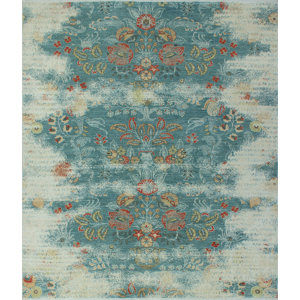 One-of-a-Kind Turner Distressed Shafiqa Hand-Knotted Wool/Silk Rust Area Rug