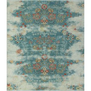 One-of-a-Kind Turner Distressed Shafiqa Hand-Knotted Wool/Silk Rust Area Rug