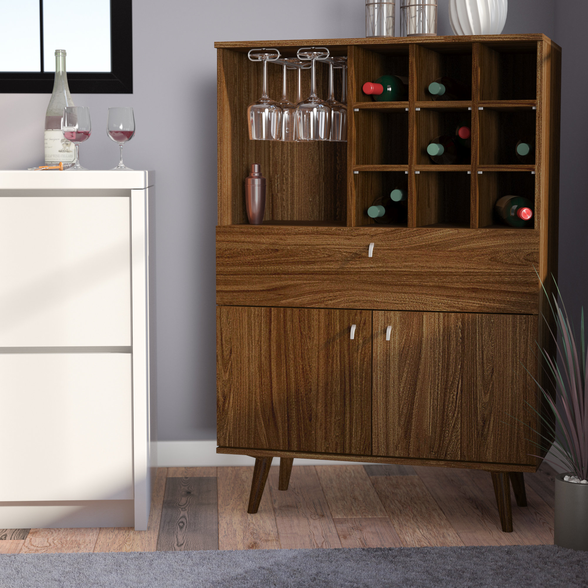 Mid Century Modern Bar Wine Cabinets You Ll Love In 2020 Wayfair Mid Century Modern Bar Wine Cabinets