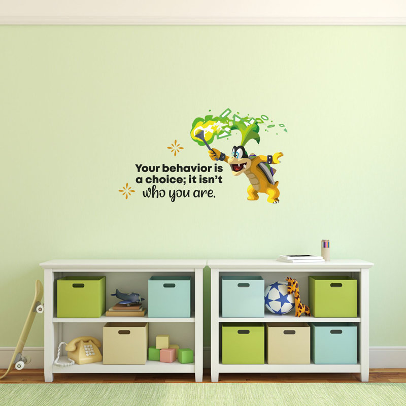 Design With Vinyl Who You Are Bowser Mario Life Quote Cartoon Quotes Wall Sticker Art Design Decal For Girls Boys Kids Room Home Decor Wall Art Vinyl 20x40 Inch Wayfair