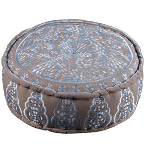 Hand Embroidered Pouf Ottoman by Artem..