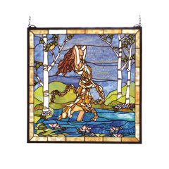 Novelty Themed Square Shaped Stained Glass Panels You Ll Love In 2021 Wayfair