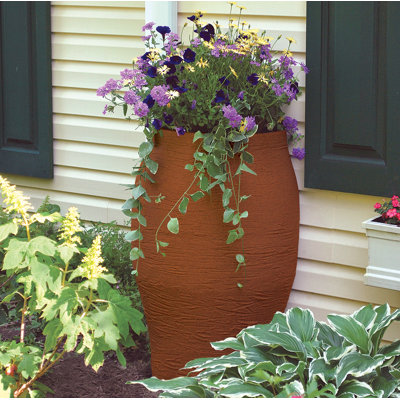 Flatback Stoneware Urn Rain Barrel