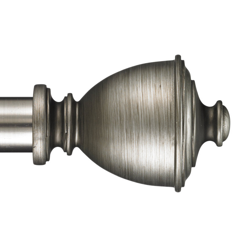 Lockeford Adjustable 1" Single Curtain Rod Finish: Silver, Size: 28" - 48"