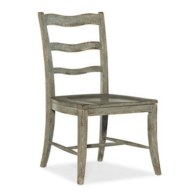 Ladder Back Side Chair in Gray Hooker Furniture