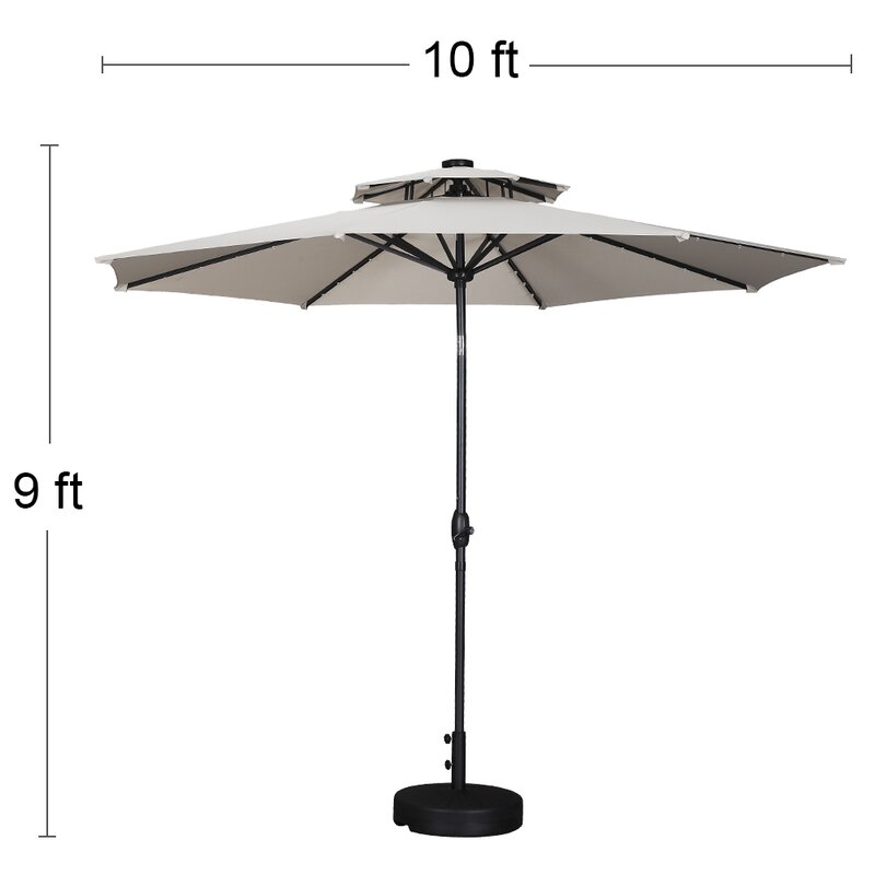 Freeport Park Abdiel 2 Tiers Vented 4 5 Cantilever Umbrella Wayfair