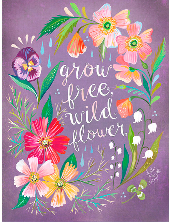 Oopsy Daisy Detailed Flower by Katie Daisy Posters That Stick Wall Decal 18 by 24-Inch 