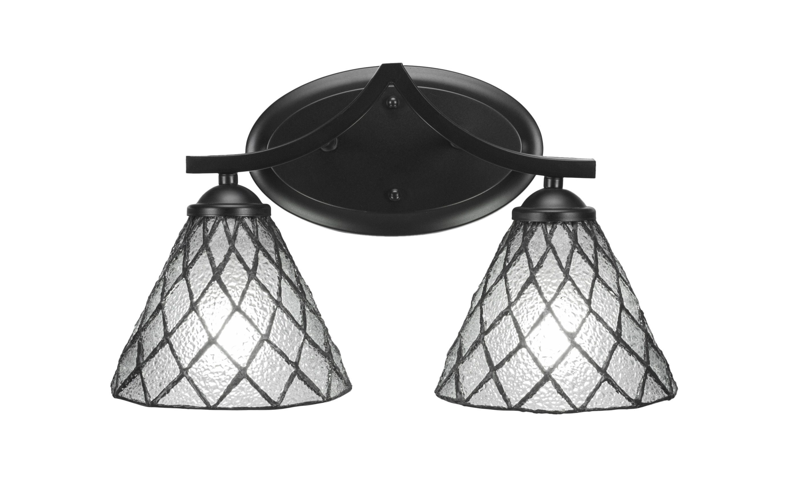World Menagerie Cambridge 2 Light Matte Black Vanity Light