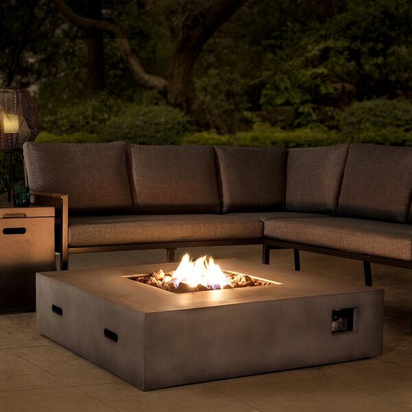 AMA 11.5'' H Concrete Propane Outdoor Fire Pit Table ...