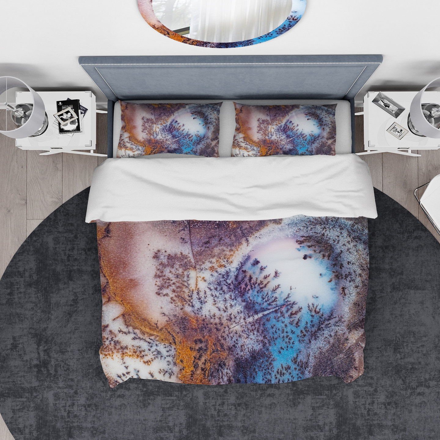East Urban Home Designart Stone Moss Agate Close Up Duvet Cover Set Wayfair